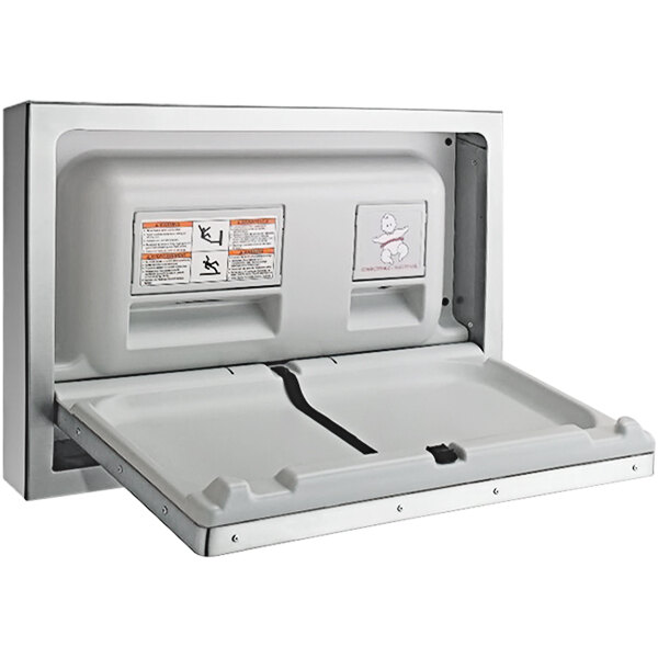 American Specialties, Inc. 10-9013-9 Stainless Steel Surface Mount Horizontal Baby Changing Station