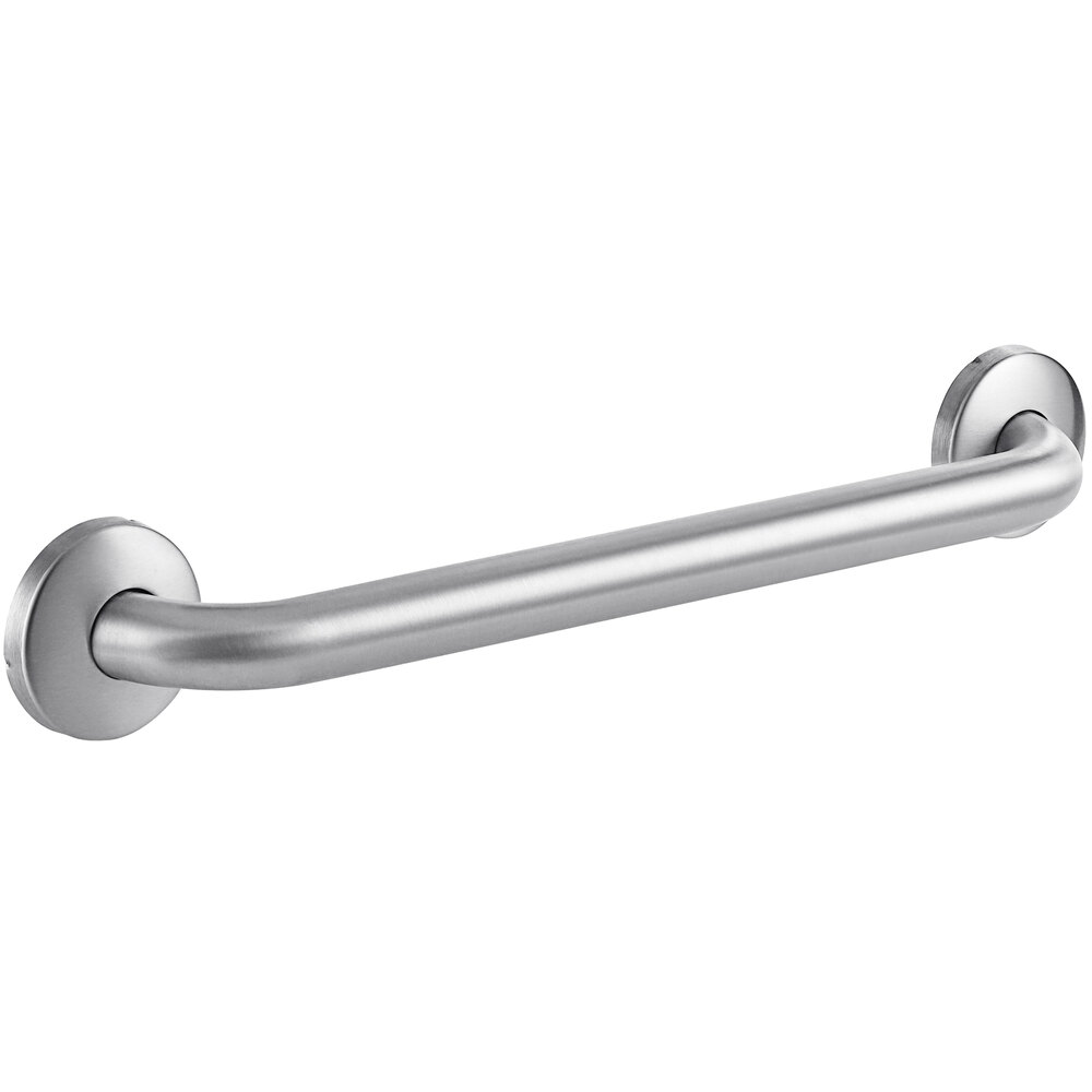 American Specialties, Inc. 10-3701-18 18" Smooth Stainless Steel Grab Bar with Snap Flange
