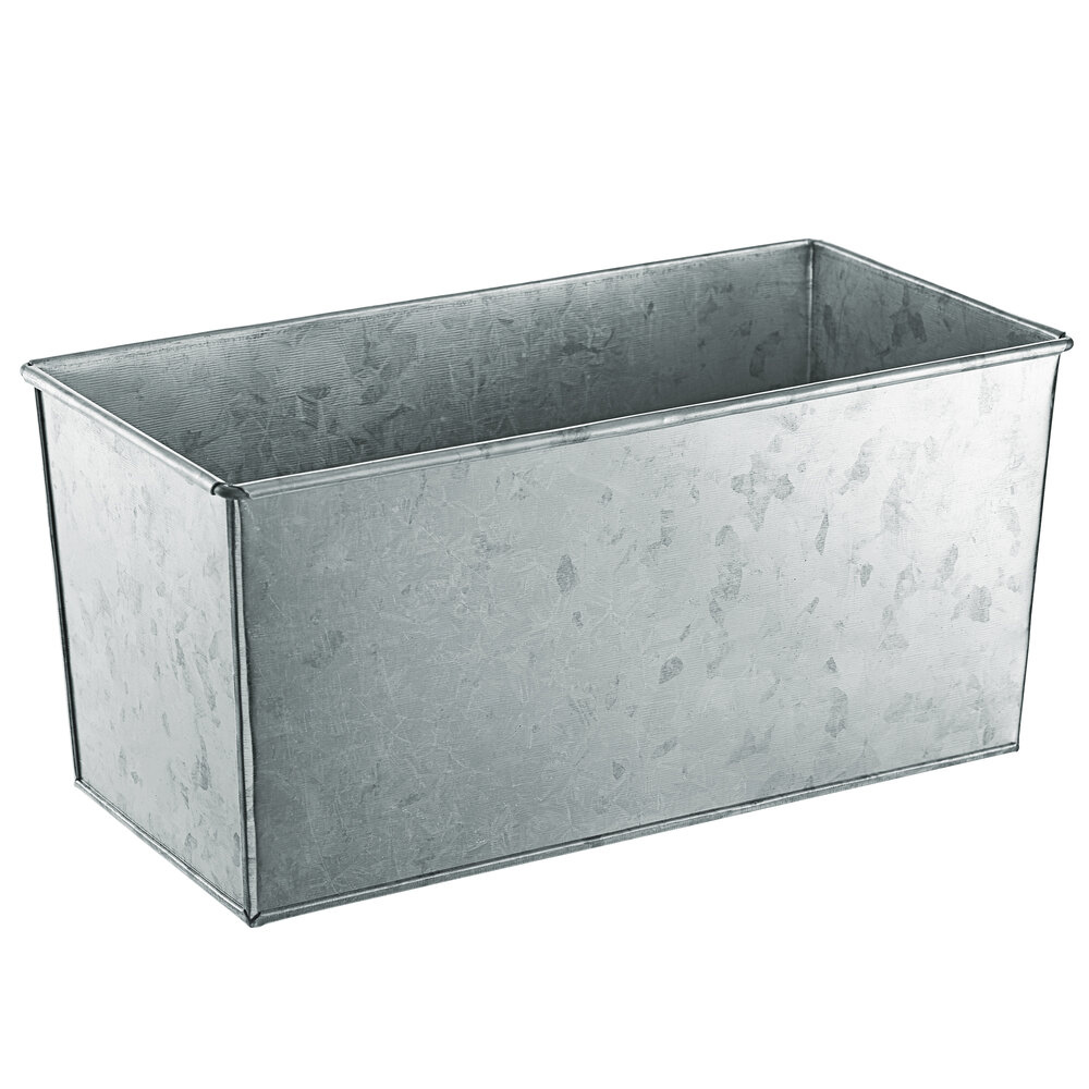 American Metalcraft BEVG126 1/3 Size Silver Galvanized Metal Rectangular Beverage Tub