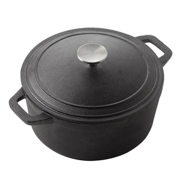 American Metalcraft CIPR4 4 Qt. Cast Iron Dutch Oven