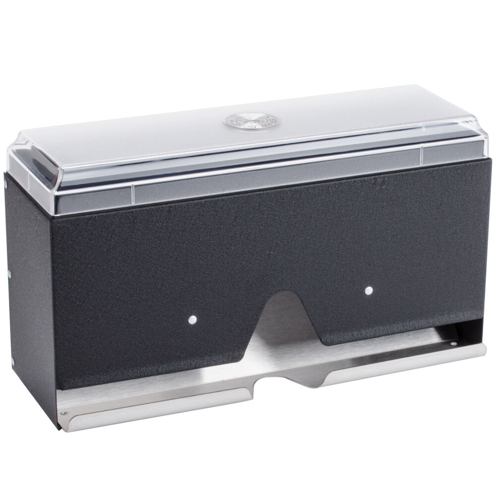 Vollrath 3805-06 Straw Boss Single Sided Dispenser for 9" - 12" Wrapped Straws - Black