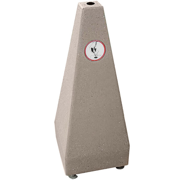 Wausau Tile TF2052 Concrete Pyramid Cigarette Receptacle