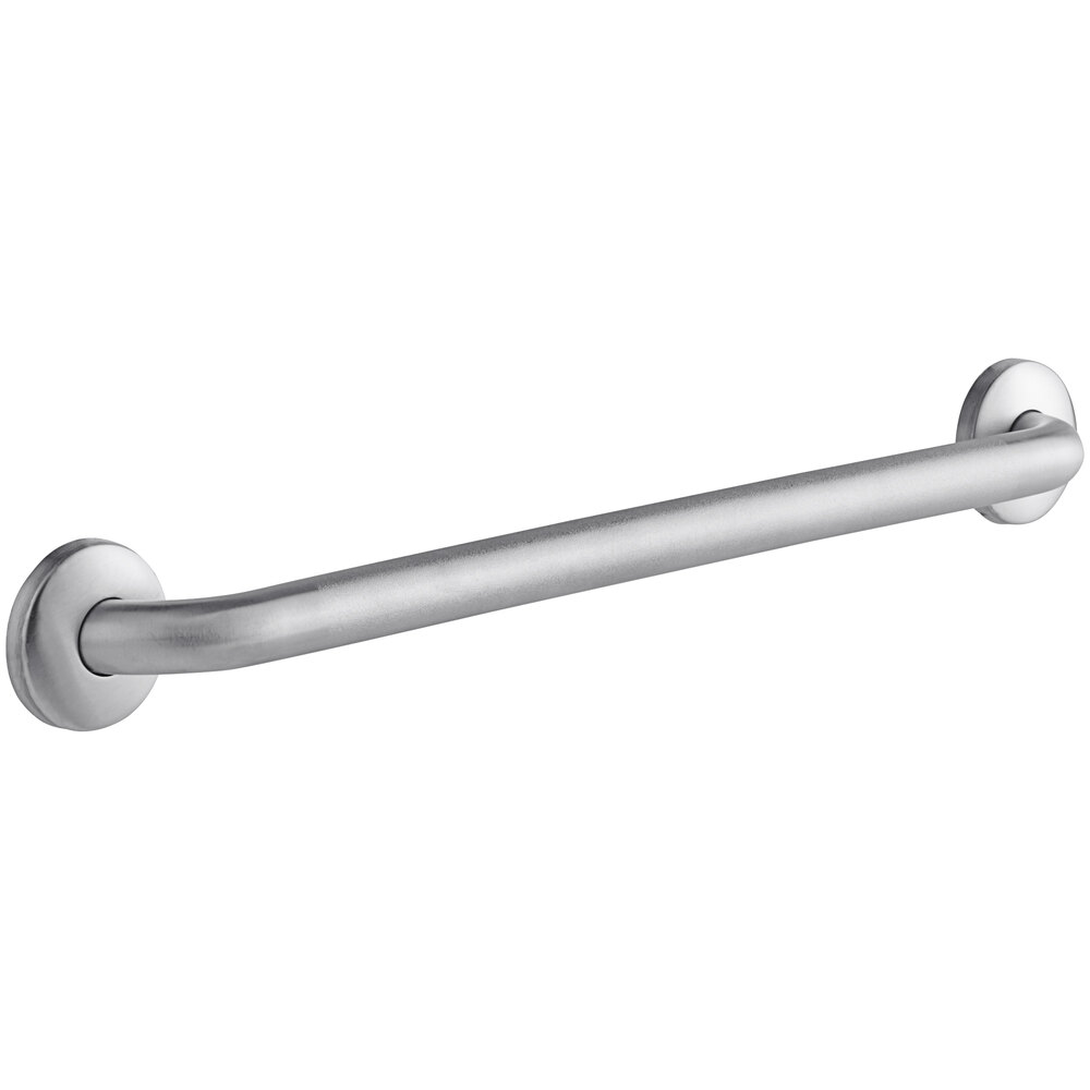 American Specialties, Inc. 10-3701-24P 24" Peened Stainless Steel Grab Bar with Snap Flange