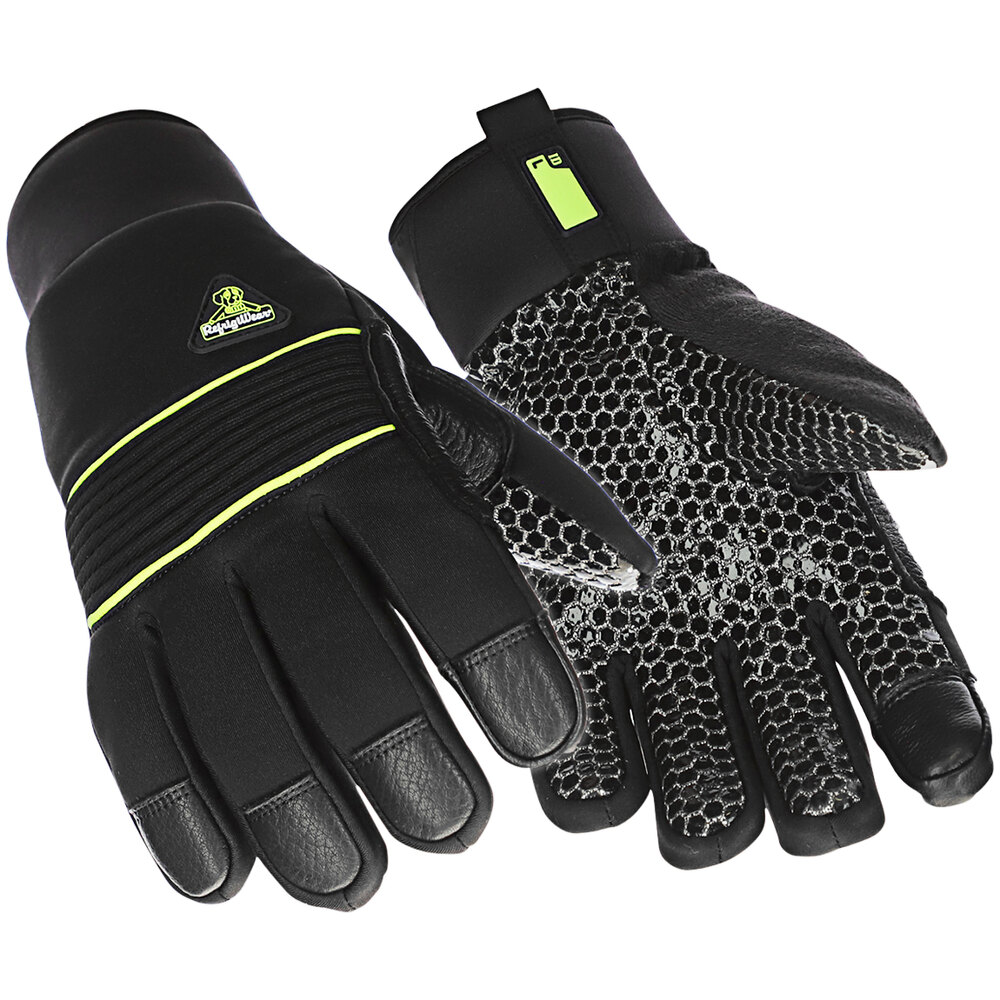 RefrigiWear 2795RBLKLAR Extreme Ultra Grip Gloves - Large - Pair