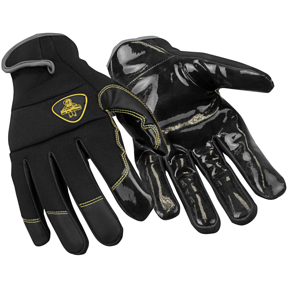 RefrigiWear 2430RBLK2XL Black Gladiator Grip Gloves - 2XL - Pair