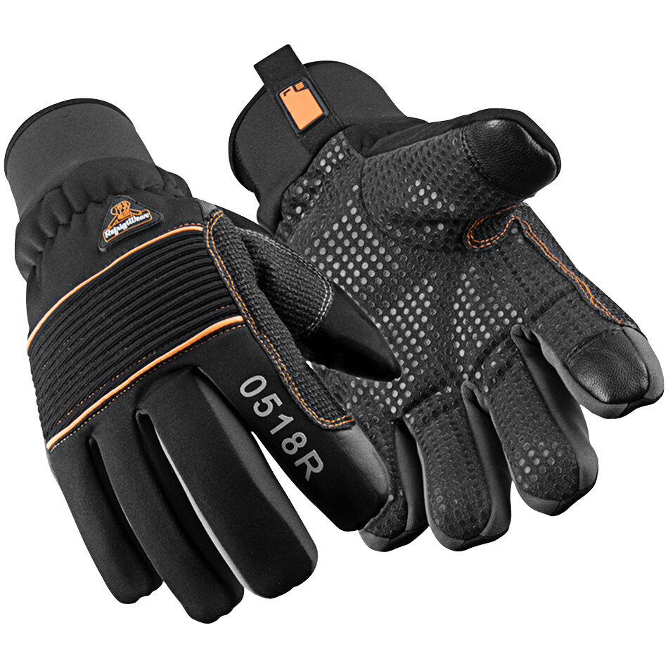 RefrigiWear 0518RBLKXLG Black Insulated PolarForce Glove - XL - Pair