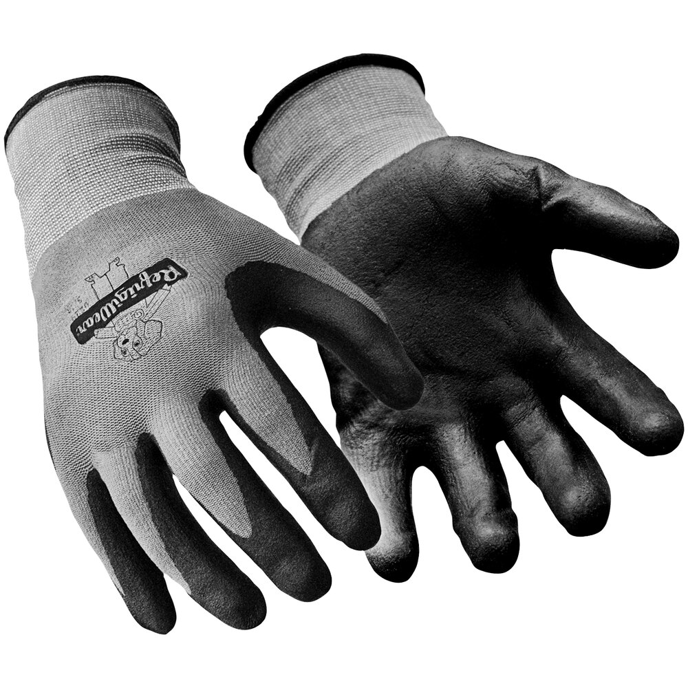 RefrigiWear 0229RGRASMD Gray Thin Value Grip Gloves - Small / Medium