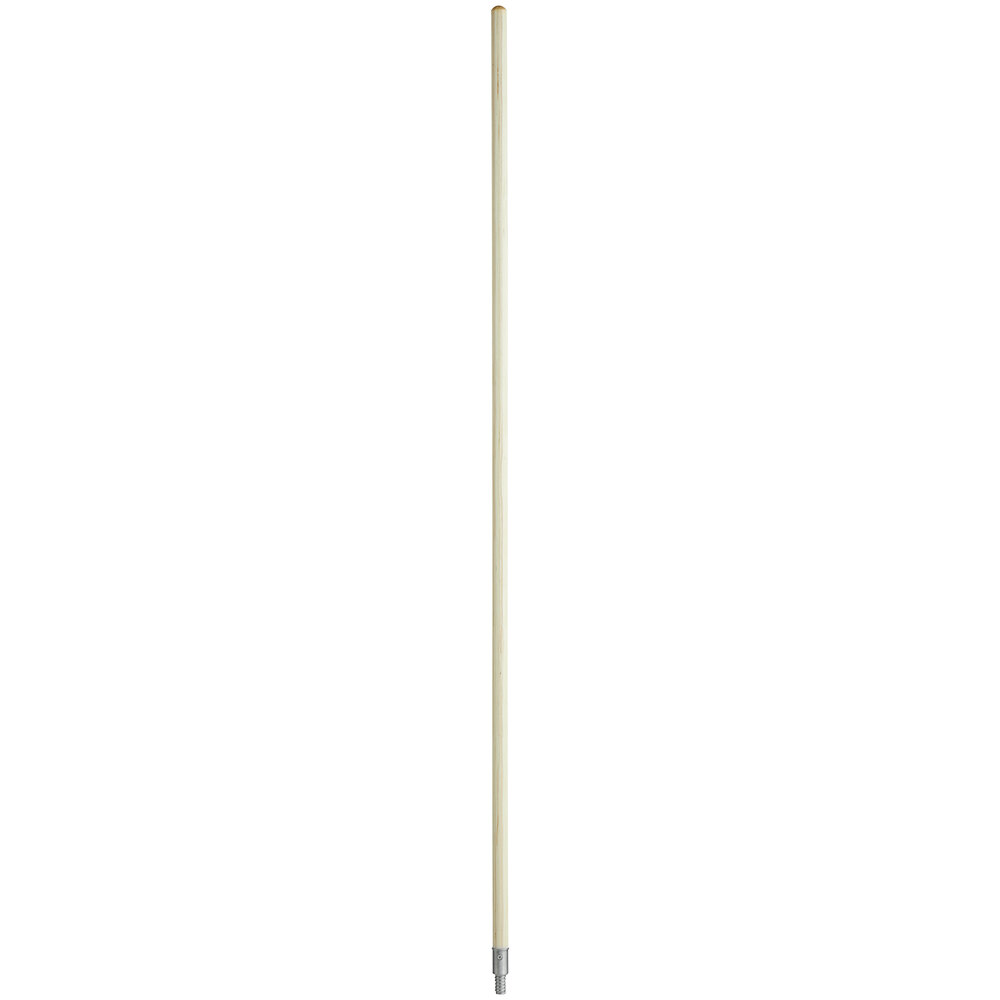Lavex 60" Threaded Wood Broom / Squeegee Handle