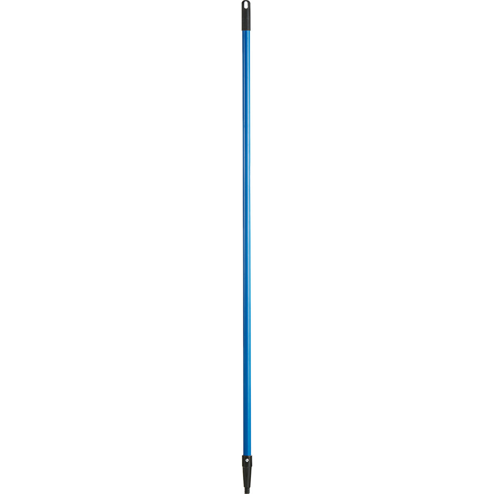 Lavex 60" Blue Threaded Metal Broom / Squeegee Handle