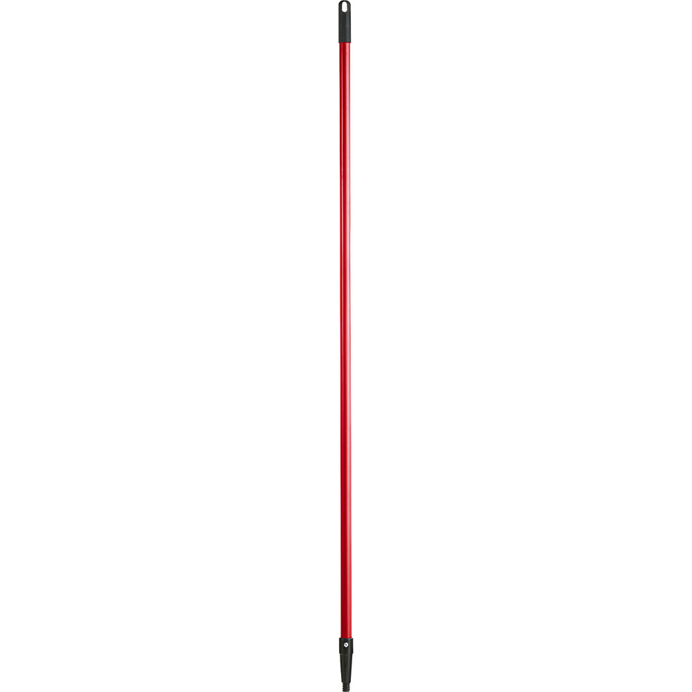 Lavex 60" Red Threaded Metal Broom / Squeegee Handle