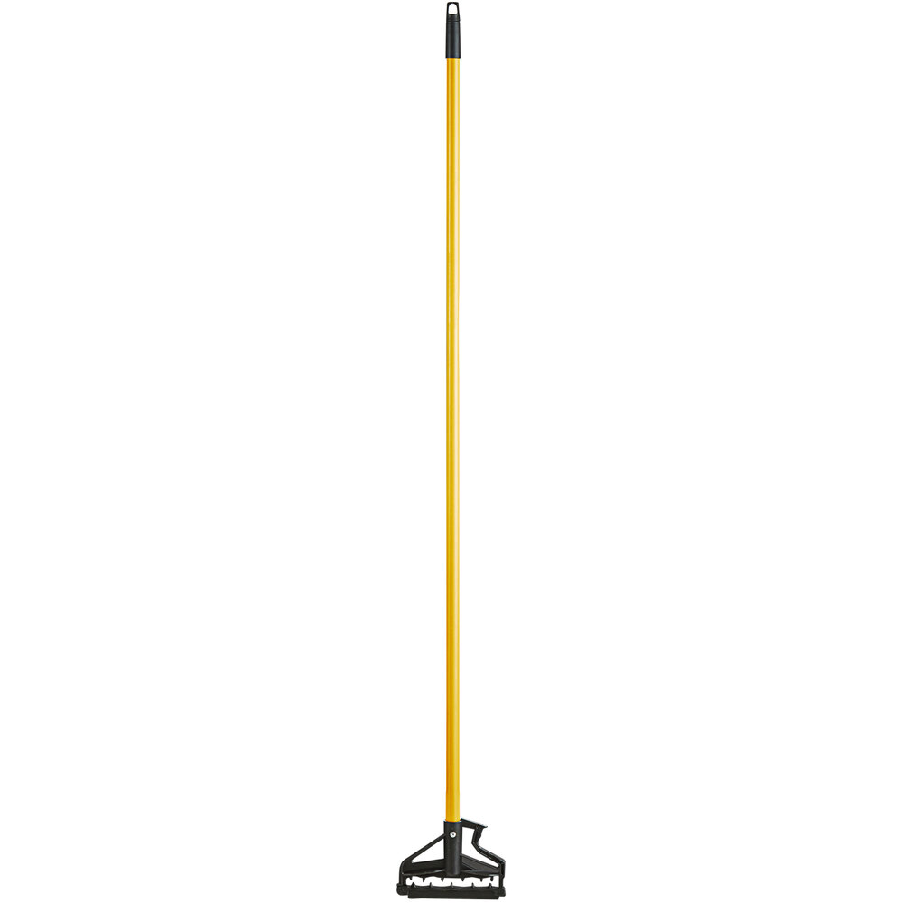 Lavex 60" Yellow Quick Release Metal Mop Handle
