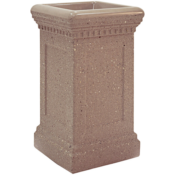 Wausau Tile Colonial TF2036 Square Concrete Cigarette Receptacle