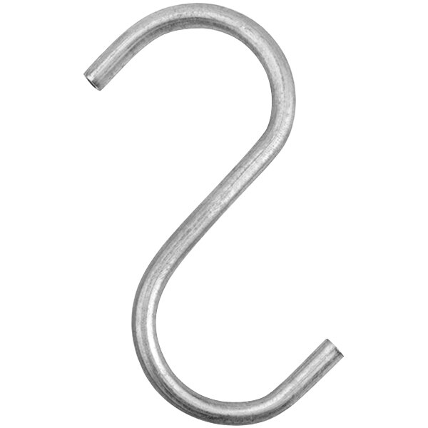 4" Zinc S-Shaped Pants Hook - 12/Pack