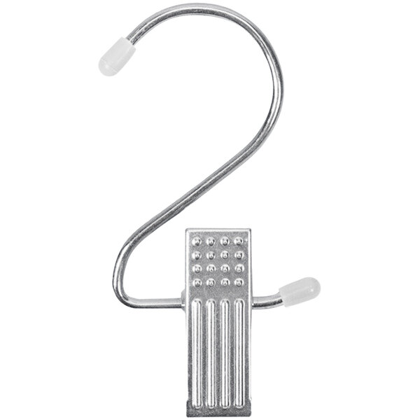 4 1/2" Chrome Hang-All Metal Clip with Chrome Hook - 12/Pack