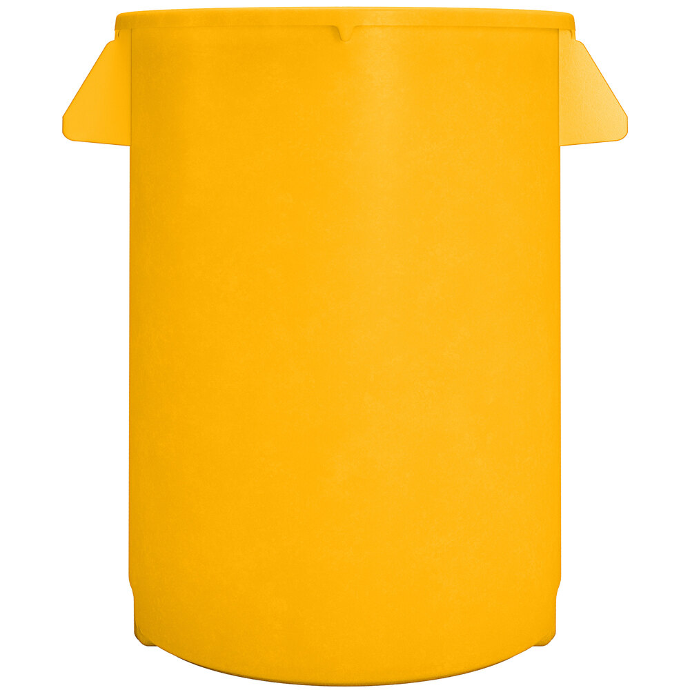 Carlisle 84102004 Bronco 20 Gallon Yellow Round Trash Can