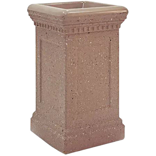 Wausau Tile WS2037 Cartier Square Concrete Smokeless Cigarette Receptacle