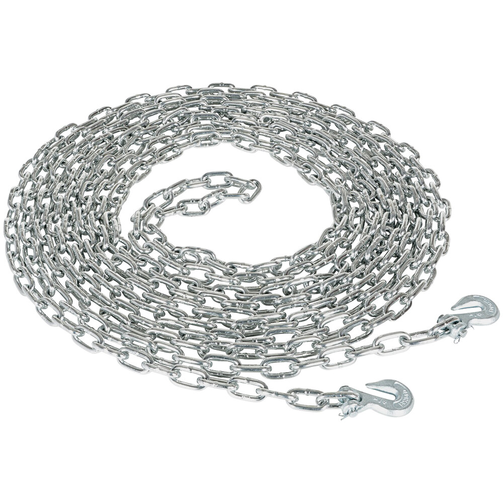 Vestil PPC-40 Silver Steel Chain with 40' Grab Hook - 6,000 lb. Pull Capacity