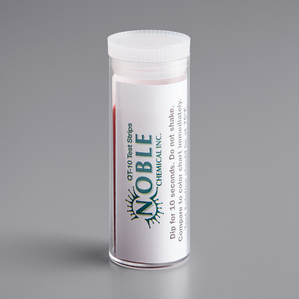 Noble QT-10 Quaternary Test Strips - 100 Count Vial