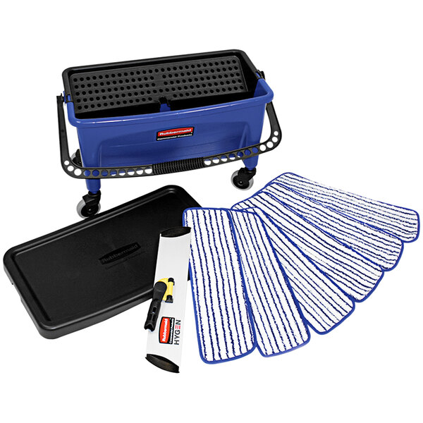 Rubbermaid® FGQ050000000 Blue Microfiber Floor Finishing System