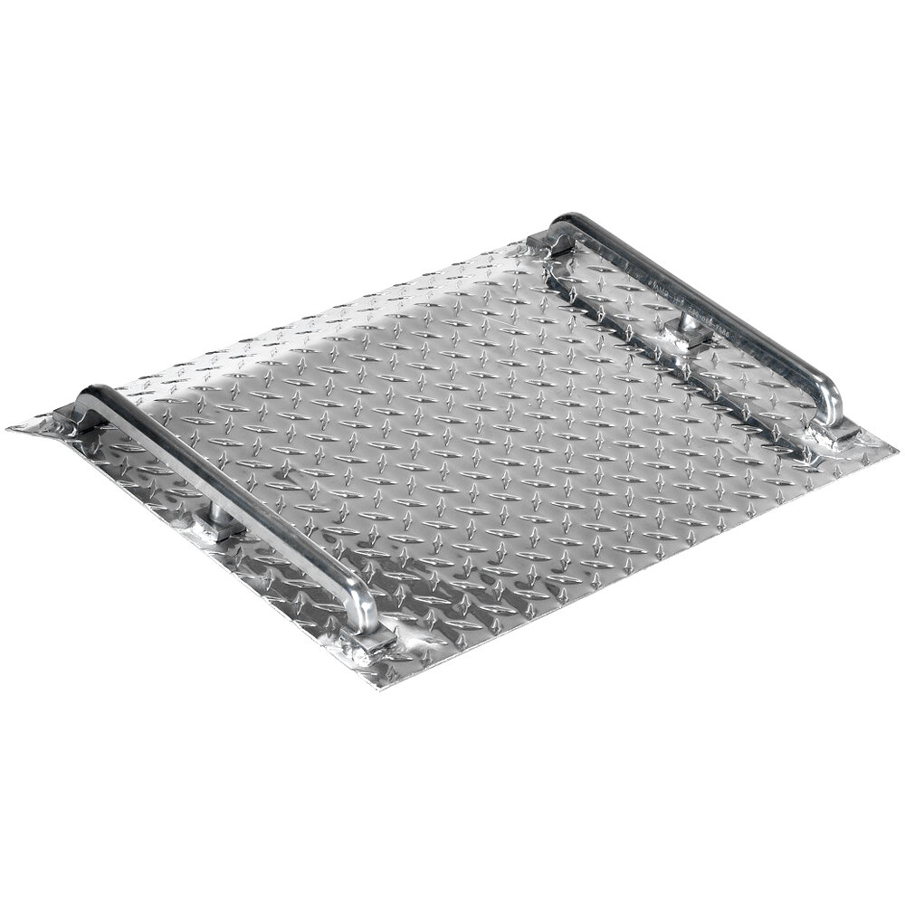 Vestil 24" x 18" x 4 11/16" Silver Aluminum Mini Dock Board AMD-2418 - 500 lb. Capacity