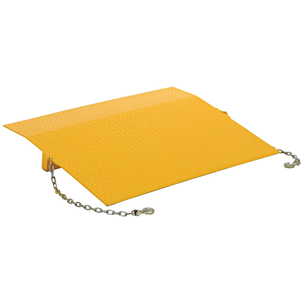 Vestil 48" x 48" Yellow Steel Truck Dock Plate SE-4848 - 3,090 lb. Capacity