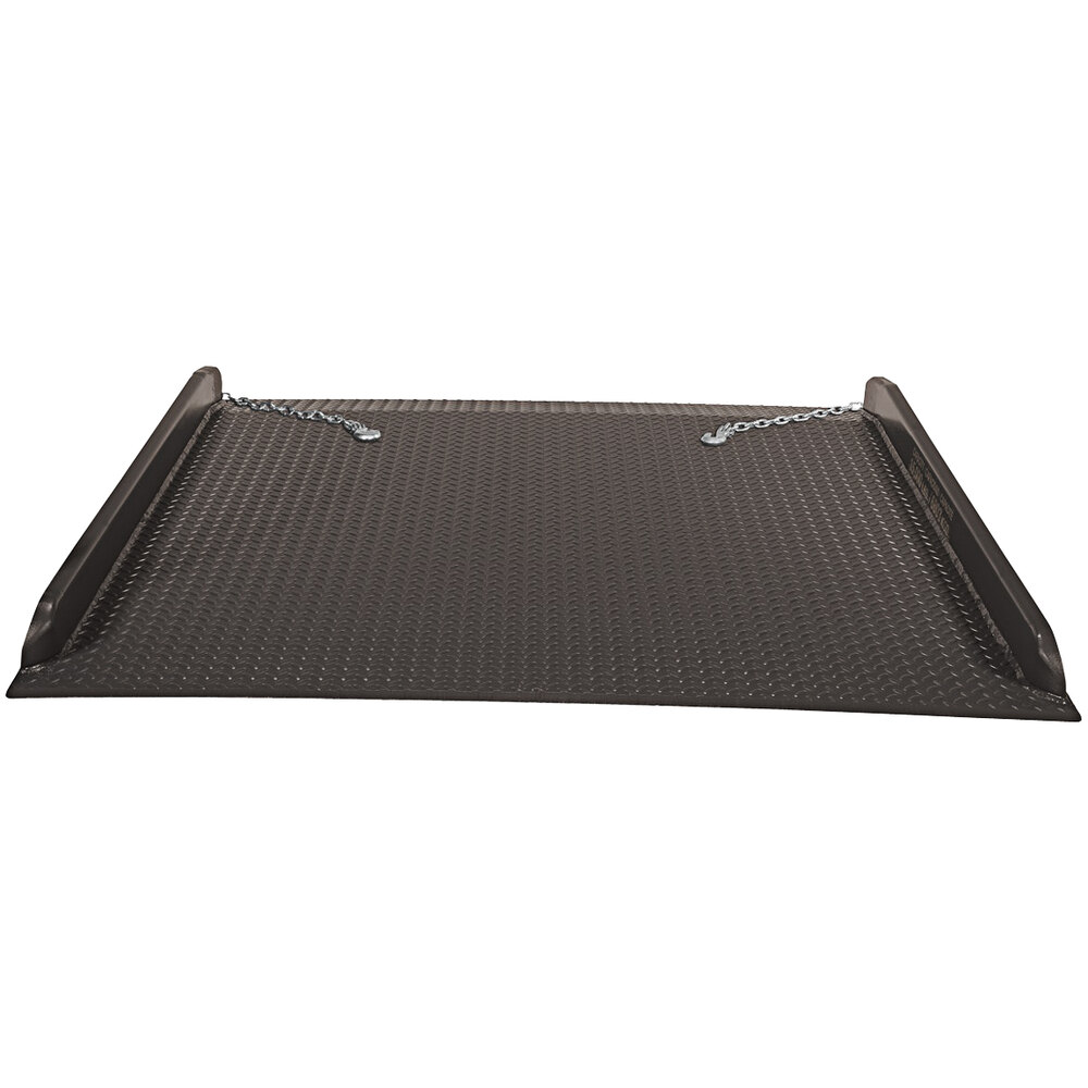 Vestil 60" x 60" Brown Steel Container Ramp with Side Rails CRS-6060-15 - 15,000 lb. Capacity