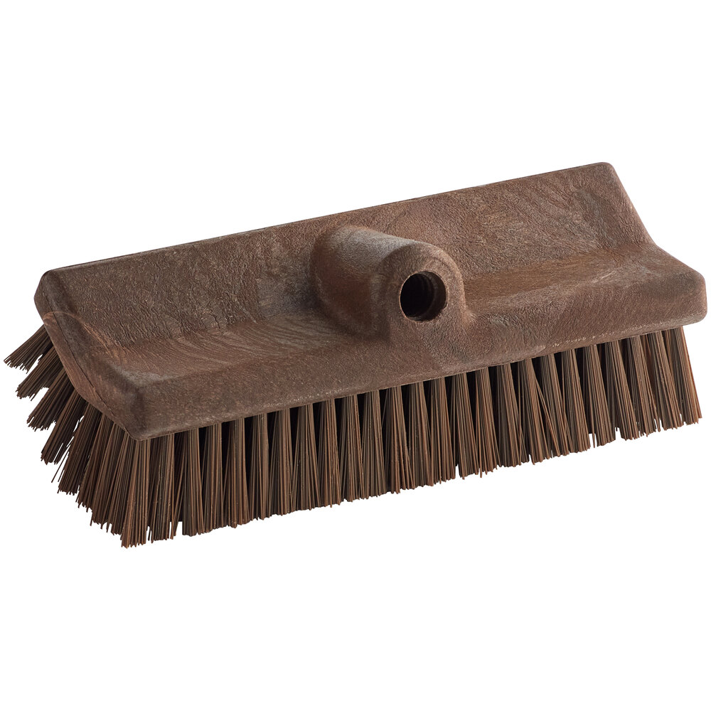 Carlisle Sparta Hi-Lo 40423EC01 10" Brown Floor Scrub Brush