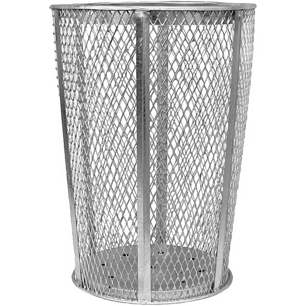 Witt Industries EXP-52 48 Gallon Galvanized Steel Mesh Round Outdoor Trash Can