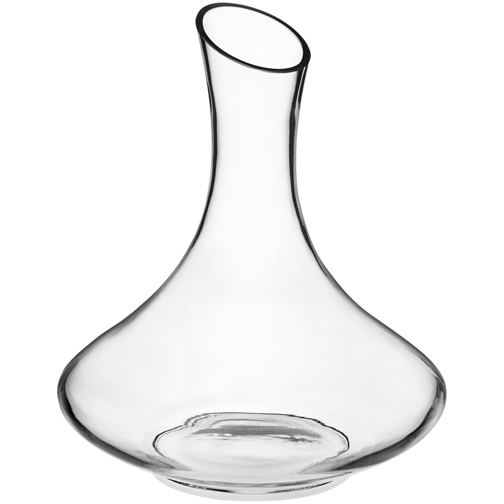Acopa 67 oz. Customizable Slanted Top Glass Wine Decanter