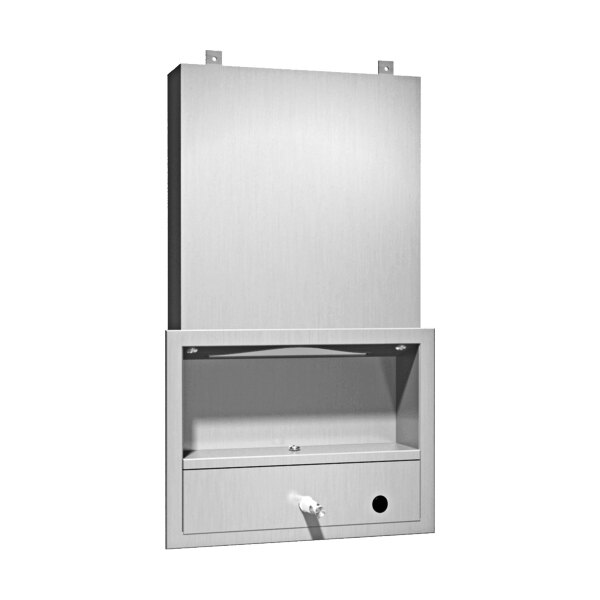 American Specialties, Inc. Traditional 10-0431 All Purpose Concealed Cabinet with Shelf, Towel Dispenser, and Liquid Soap Dispenser