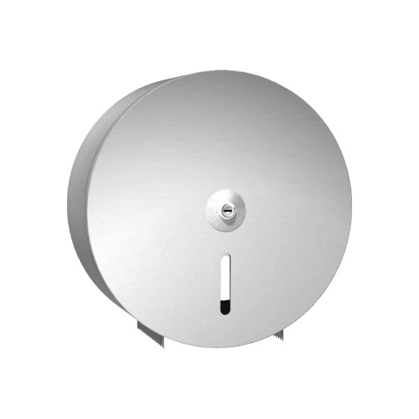 American Specialties, Inc. 10-0042 Stainless Steel Surface-Mounted Single Roll Jumbo Toilet Tissue Dispenser