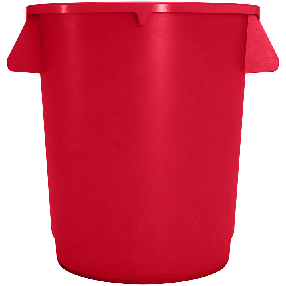 Carlisle 84101005 Bronco 10 Gallon Red Round Trash Can
