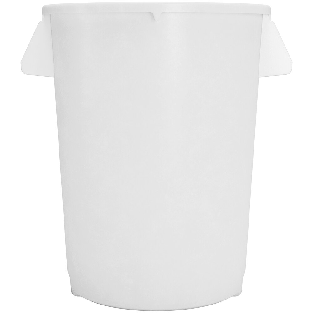 Carlisle 84103202 Bronco 32 Gallon White Round Trash Can
