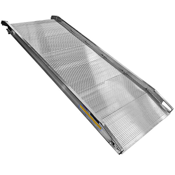 B&P Manufacturing 12' x 38" Twin Tooth Traction Walk Ramp with Apron Ends PR-3812-A - 1,400 lb. Capacity