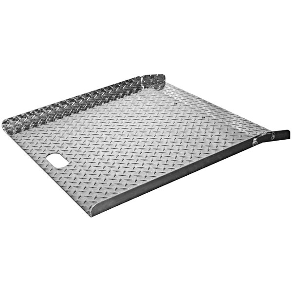 B&P Manufacturing 26" x 18" Diamond Plate Curb Ramp with Riveted Handles CRU2618 - 750 lb. Capacity