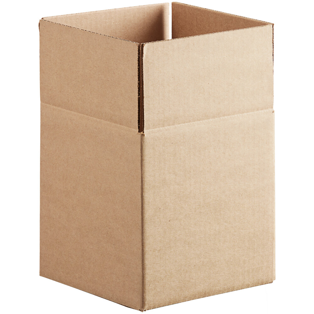 Lavex 6" x 6" x 6" Kraft Heavy-Duty Corrugated RSC Shipping Box - 25/Case