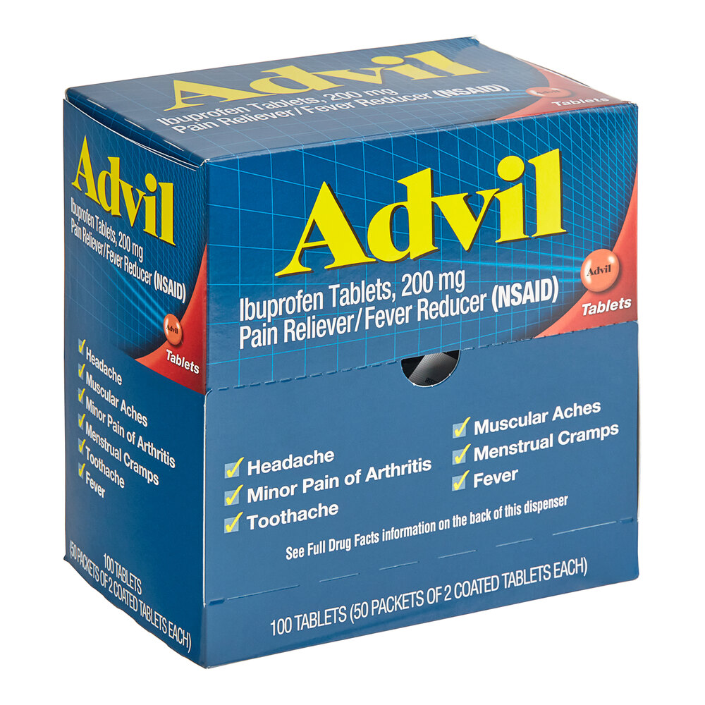 Advil® 15000 Ibuprofen Tablets - 100/Box