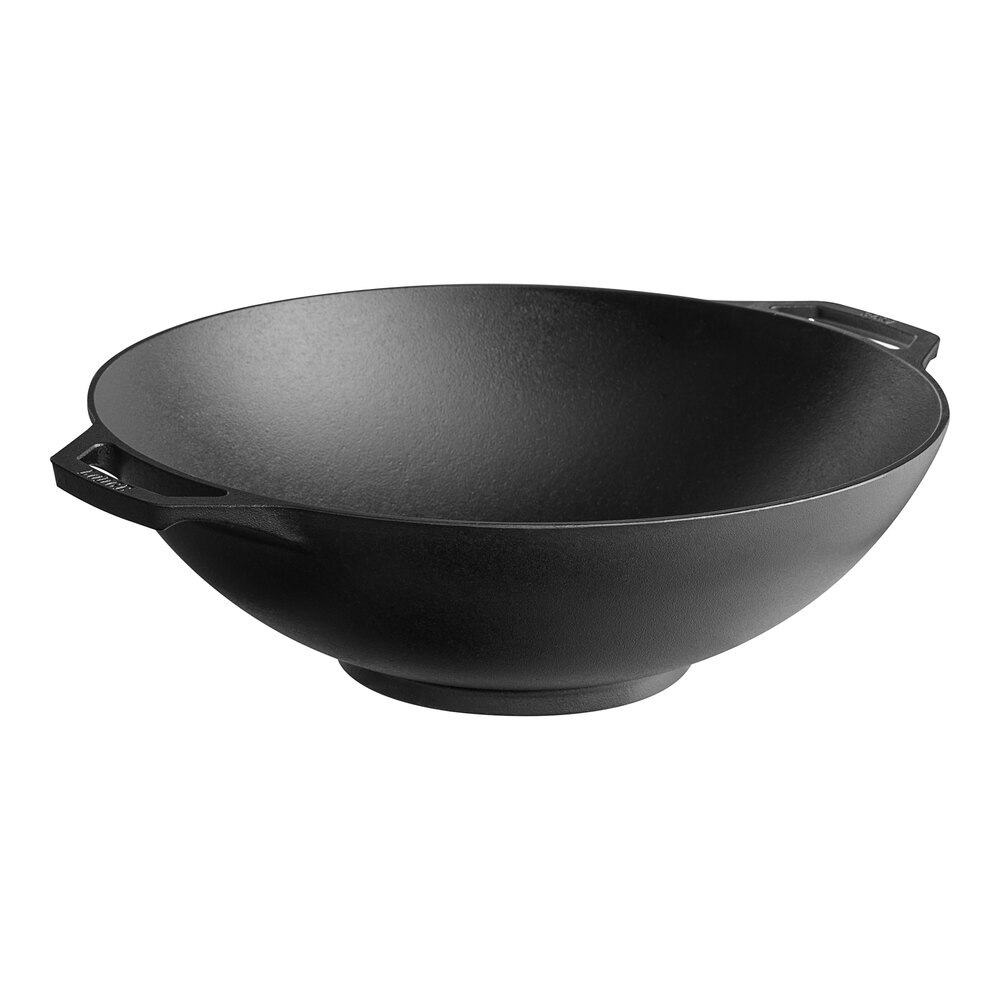 Lodge L14W 14 5/8" Pre-Seasoned Cast Iron Wok