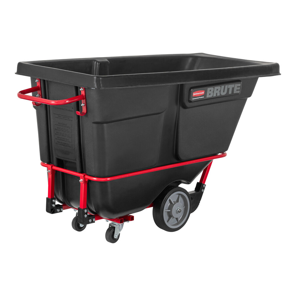 Rubbermaid® FG130600BLA BRUTE Black 0.5 Cubic Yard Tilt Truck / Trash Cart (1400 lb.)