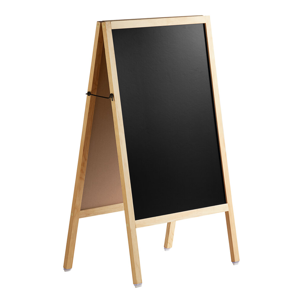 Choice A-Frame Marker Board Sidewalk Sign - Natural Oak Wood - 25" x 42"