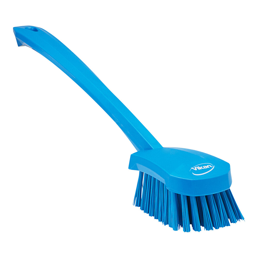 Vikan 41863 16" Blue Washing Brush with Stiff Bristles