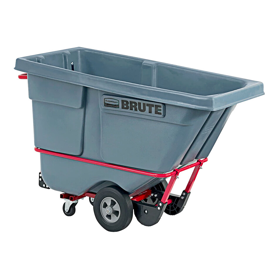 Rubbermaid® 2192466 BRUTE Gray 0.5 Cubic Yard Standard Duty Tilt Truck / Trash Cart (850 lb.)