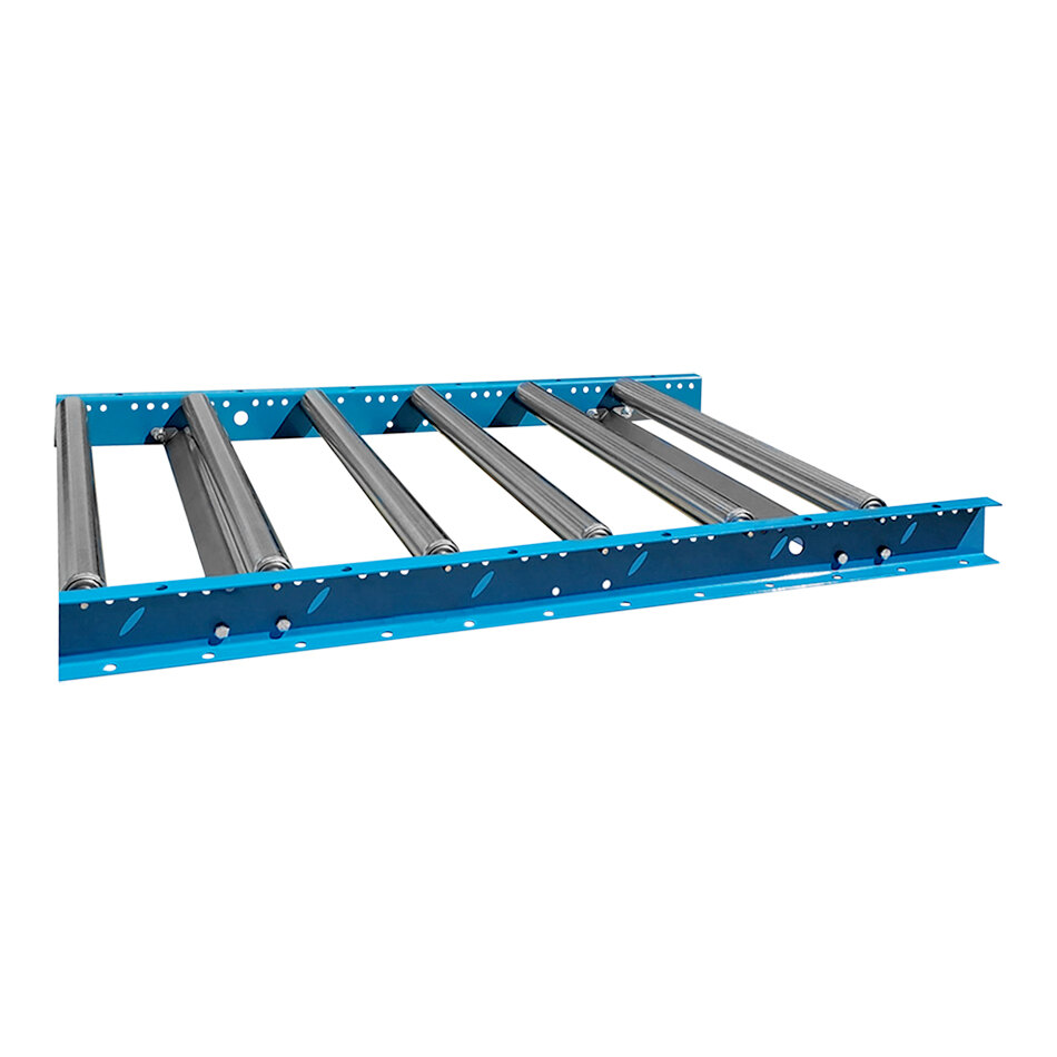 Lavex 24" x 36" Gravity Conveyor with 1 1/2" Galvanized Steel Rollers and 6" Centers - 210 lb. Capacity
