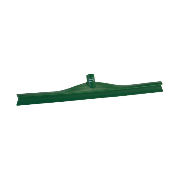 Vikan 71602 23 5/8" Green Ultra-Hygienic Single Blade Rubber Floor Squeegee with Plastic Frame