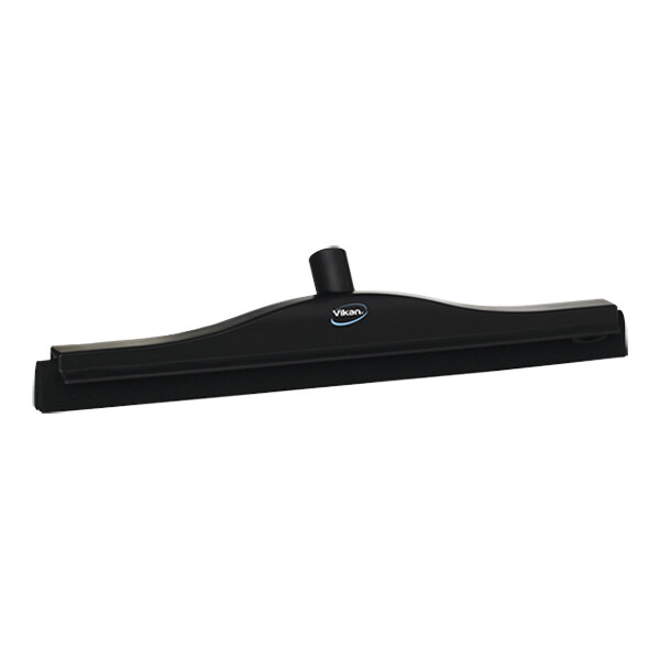 Vikan 77539 19 11/16" Black Double Foam Floor Squeegee with Plastic Frame