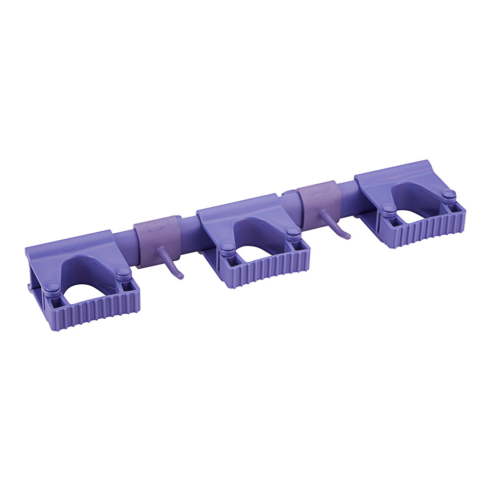 Vikan Hi-Flex 10118 16 1/2" Purple Hygienic Wall Bracket System