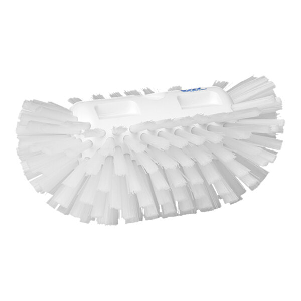 Vikan 70375 8 1/8" White Tank Brush Head with Stiff Bristles