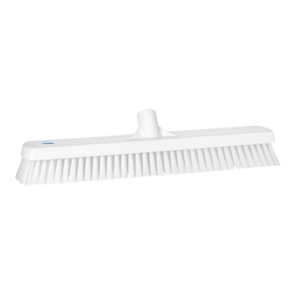 Vikan 70625 18 1/2" White Wall / Floor Scrub Head with Stiff Bristles