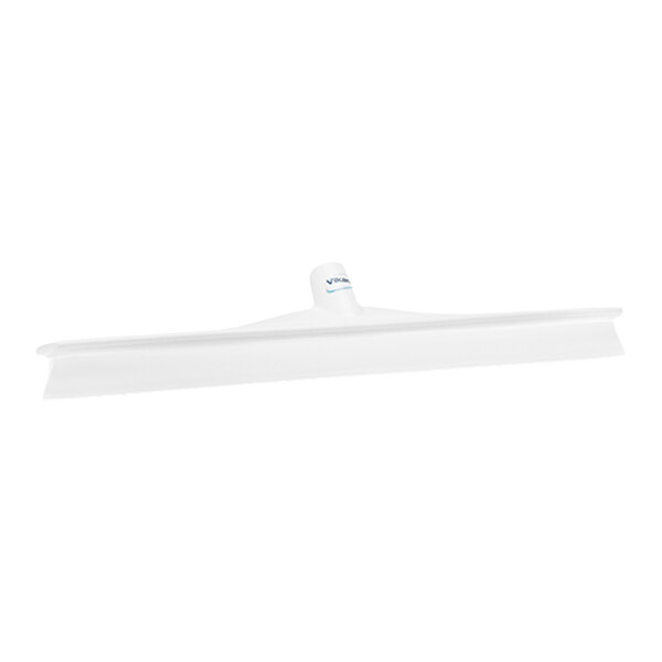Vikan 71505 19 11/16" White Ultra-Hygienic Single Blade Rubber Floor Squeegee with Plastic Frame