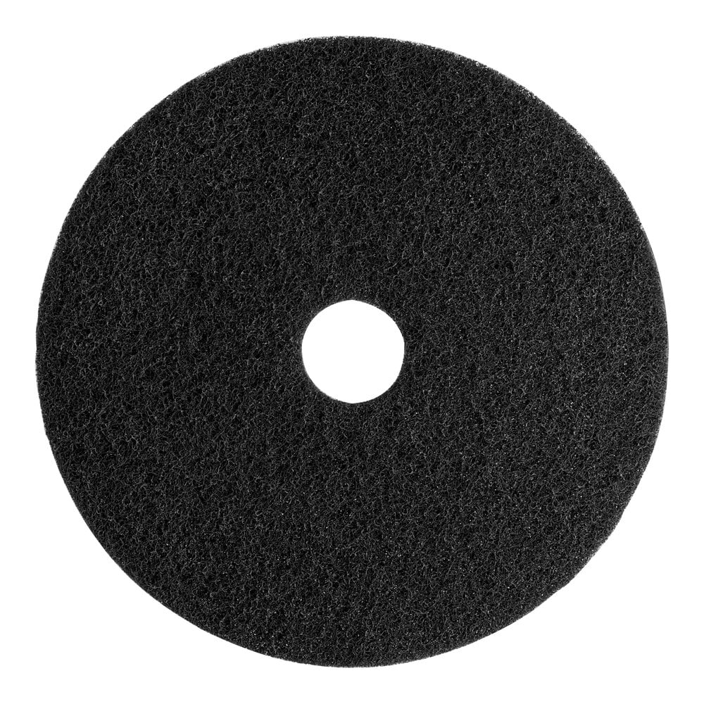 Lavex Basics 20" Black Stripping Floor Machine Pad - 5/Case